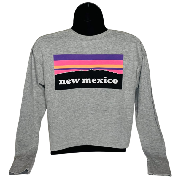 New Mexico Mountain Grey Long Sleeve