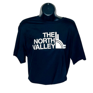 The North Valley Black Tee Front