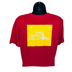 The North Valley Cardinal and Gold Tee Back