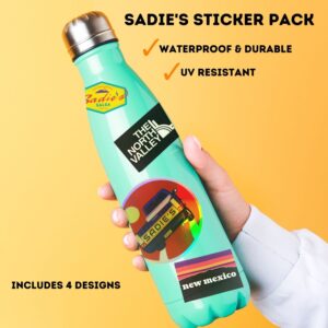 Four Sadie's stickers on a tumblr